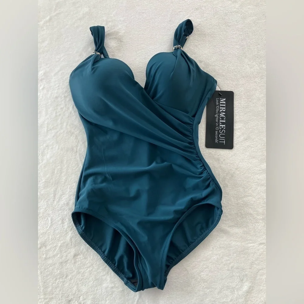 MIRACLESUIT Size 12 Razzle Dazzle Siren One Piece Swimsuit - Picture 5 of 15